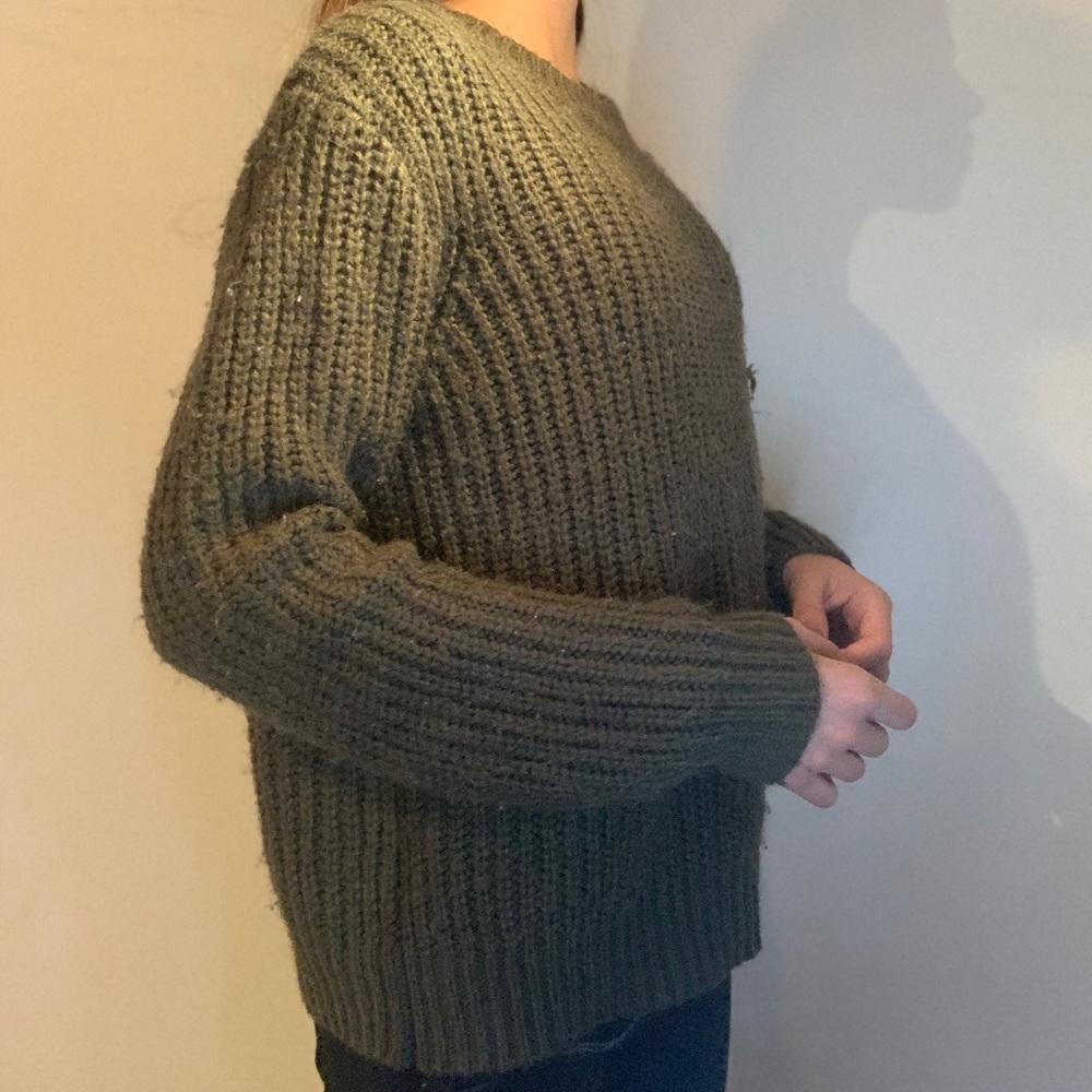 Forever 21 Green Knit Sweater Soft